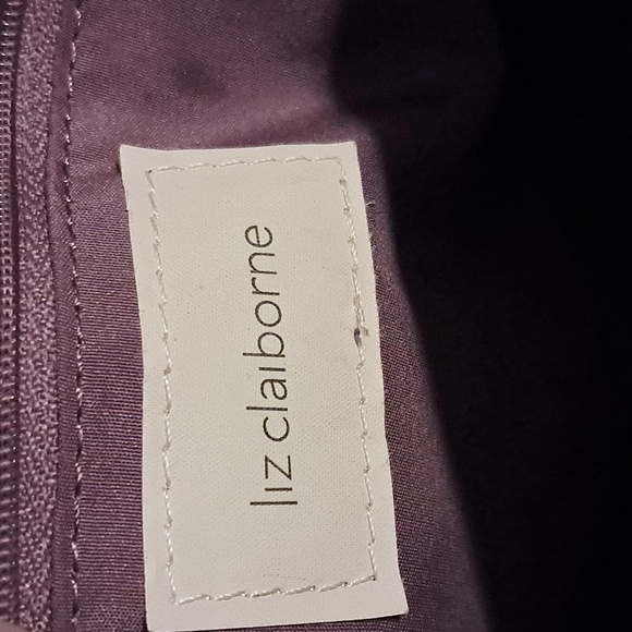 Liz Claiborne Handbag Black Faux Alligator Leather - Picture 6 of 8